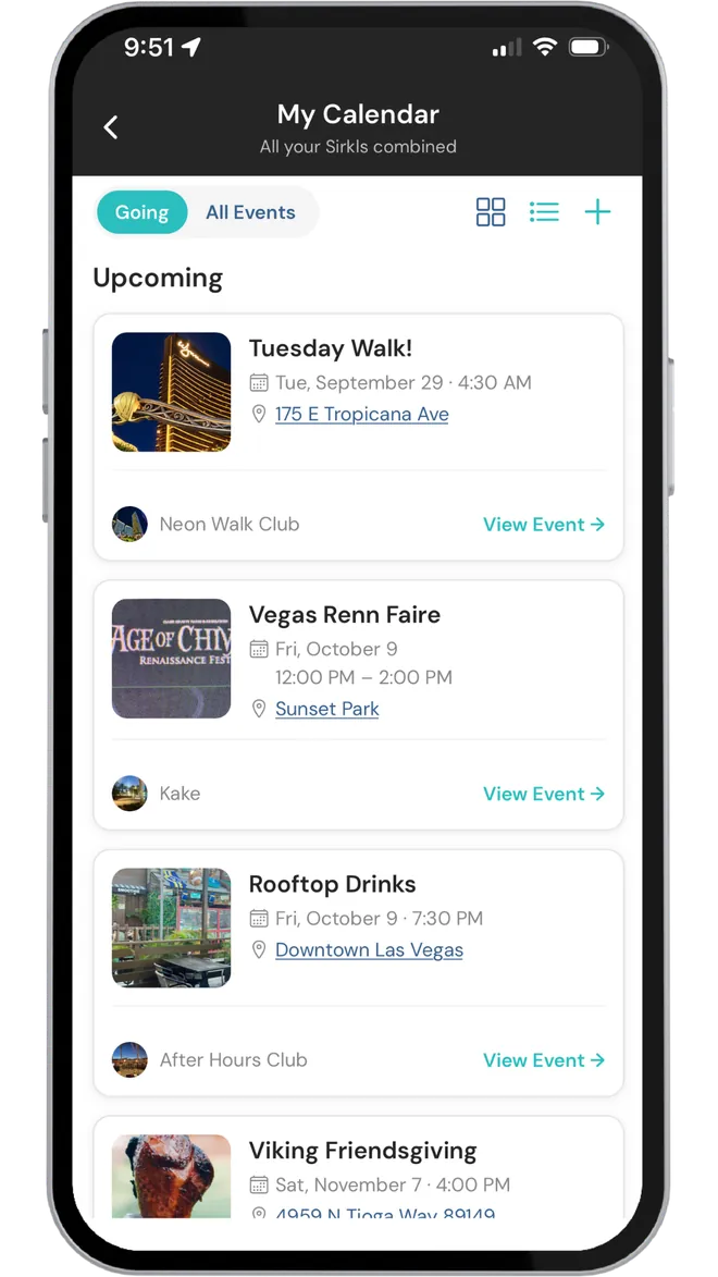Sirkl app screenshot